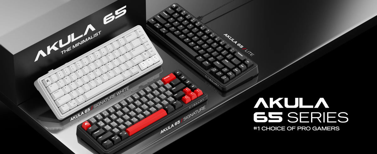 Akula 65 Series gaming keyboards, the minimalist: #1 Choice of Pro Gamers