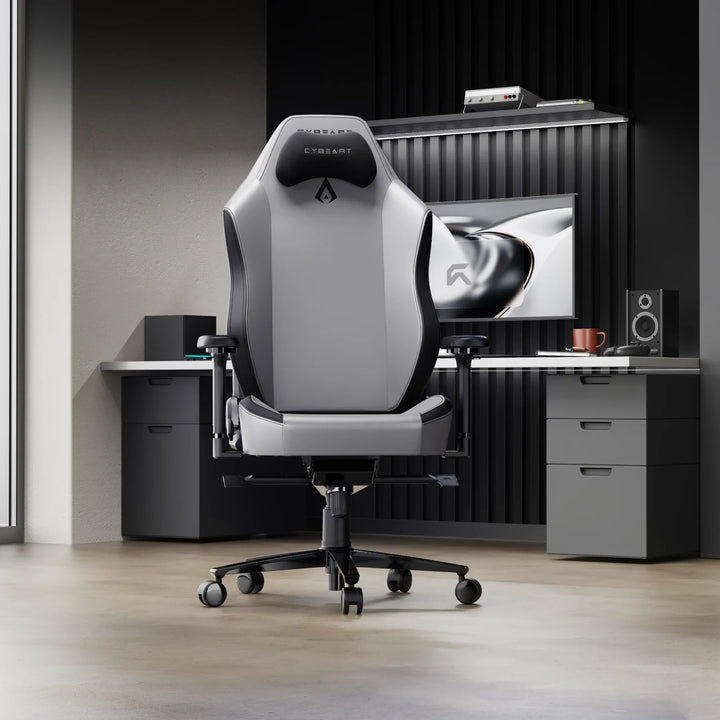 APEX X11 Gray gaming chair at a desk