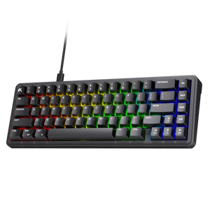 Cybeart Akula 65 Lite Black gaming keyboard, angled view