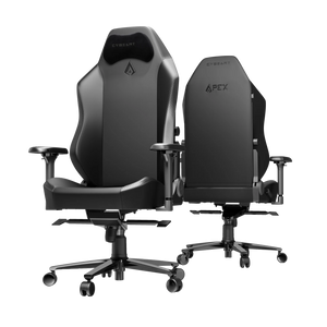 Cybeart Apex Series - Ghost Edition Gaming Chair, front and rear three-quarter view