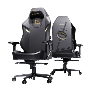 Cybeart The Lord of the Rings (Black Edition) Gaming Chair, front and rear three-quarter view