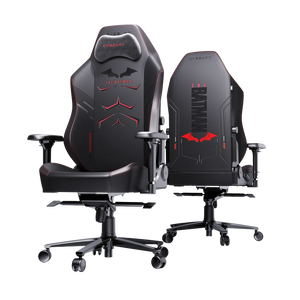 Cybeart The Batman Gaming Chair, front and rear three-quarter view