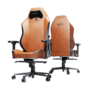 Cybeart Apex Series - Vintage Gaming Chair, front and rear three-quarter view