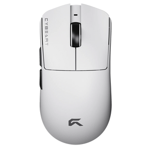 Cybeart Artemis White gaming mouse, top view