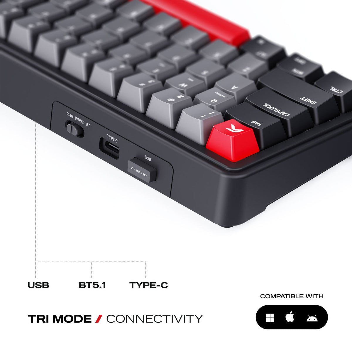 Akula 65 | Compact 65% Tri-Mode Gaming Keyboard