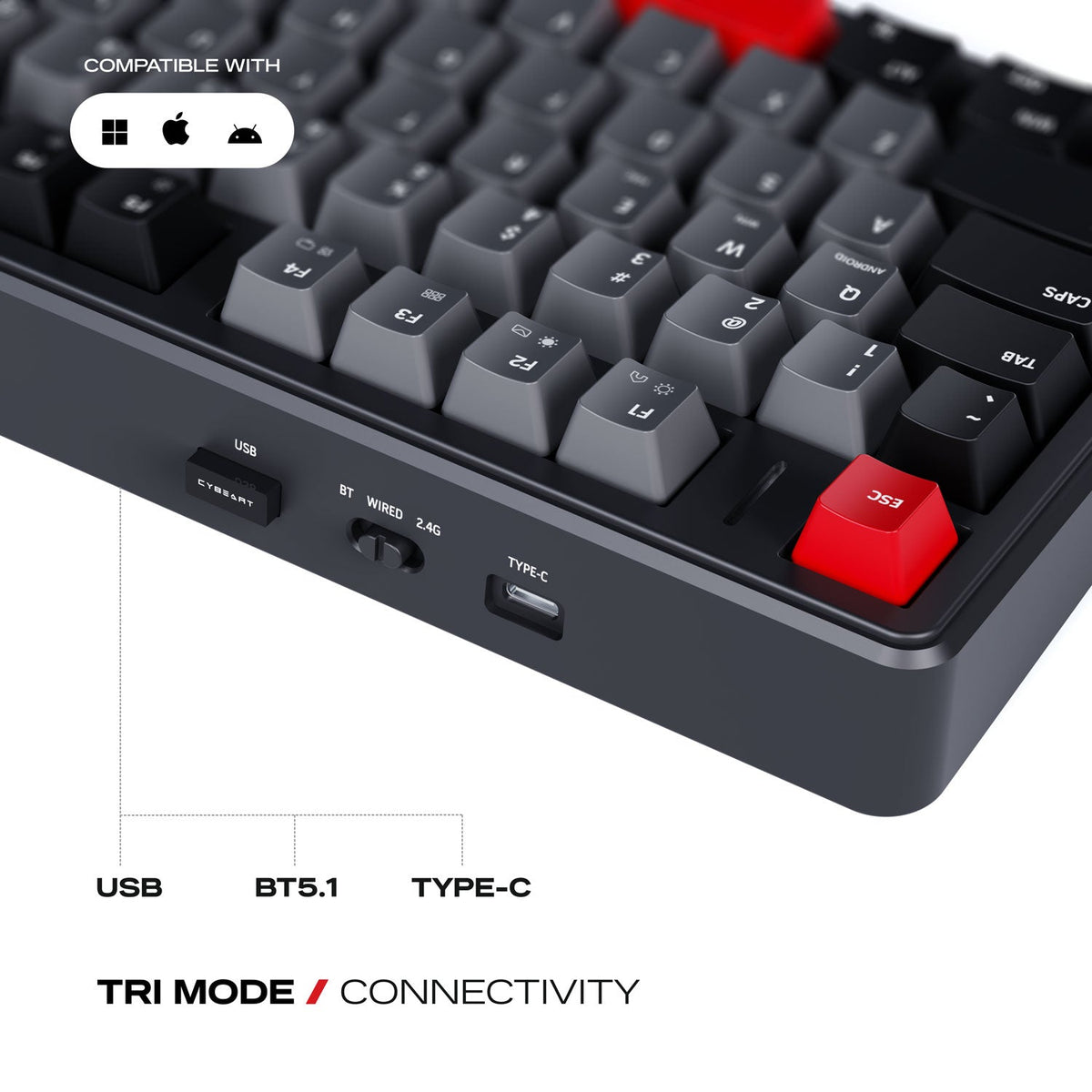 Akula 99 | Compact Full-Size Tri-Mode Gaming Keyboard