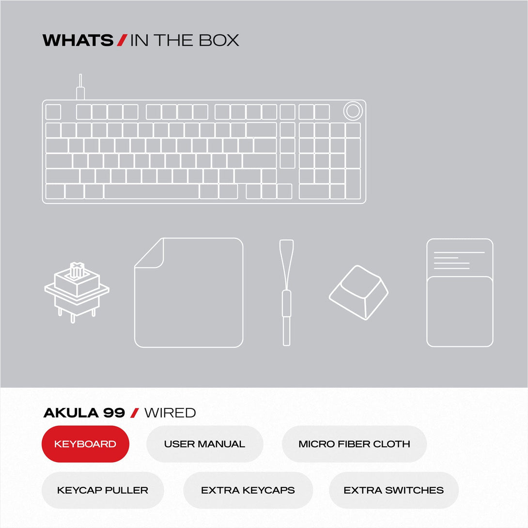 Akuli Instrument Akula 99 Lite | Compact Full-Size 99% Wired Gaming Keyboard – Cybeart US