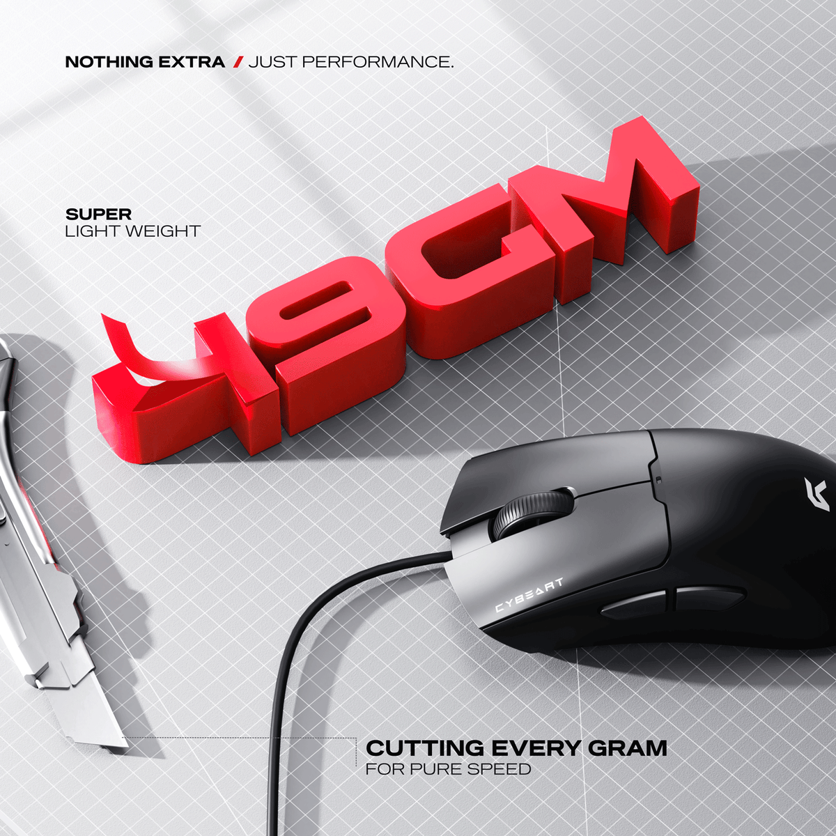 Ghost | 49g Ultra-light Wired Gaming Mouse