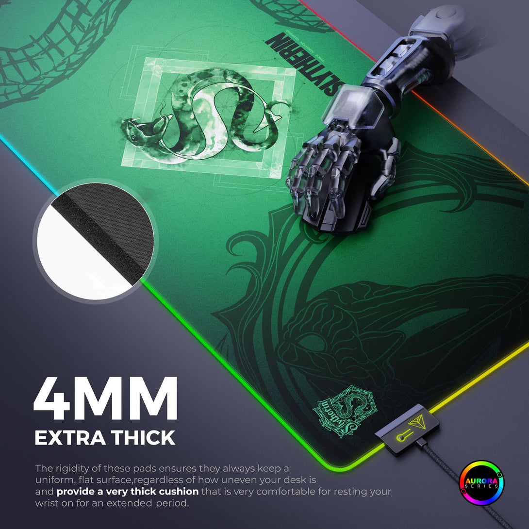 Cybeart Slytherin - Harry Potter Gaming Mouse Pad - XXL 900mm RGB