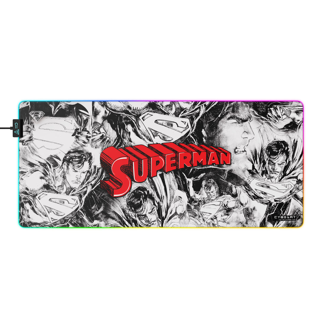 Cybeart Superman Jim Lee Edition Gaming Mouse Pad - XXL 900mm RGB