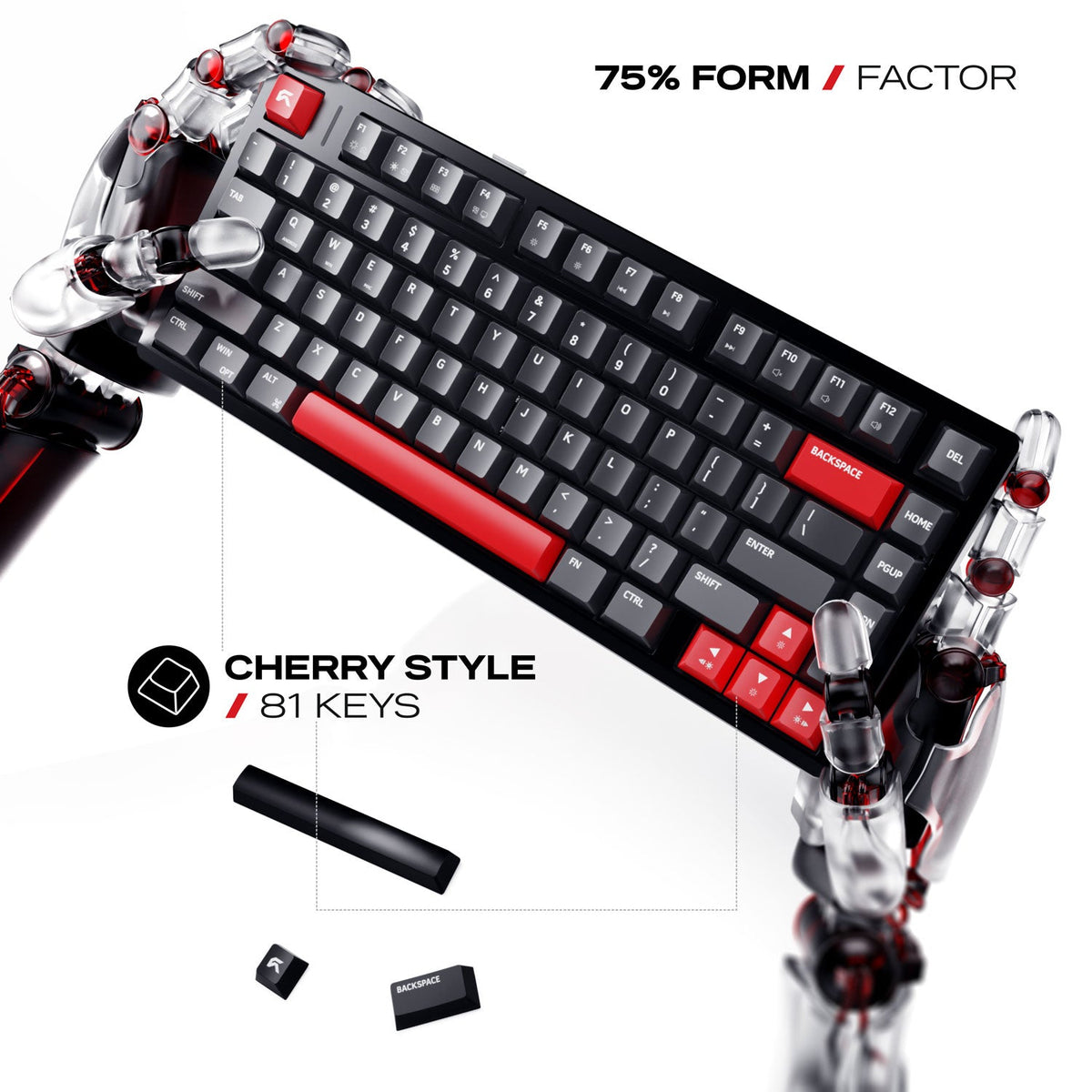 X75 Rhino | TKL CNC Aluminium Tri-Mode  Gaming Keyboard