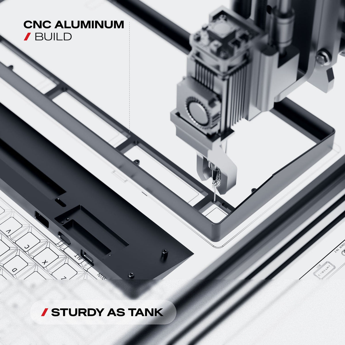 X75 Rhino | TKL CNC Aluminium Tri-Mode  Gaming Keyboard