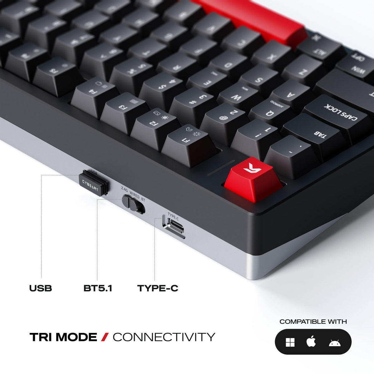 X75 Rhino | TKL CNC Aluminium Tri-Mode  Gaming Keyboard