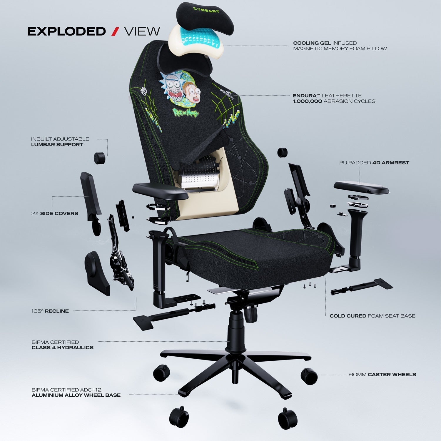 Rick & Morty Gaming Chair | Rick and Morty Chairs | Cybeart