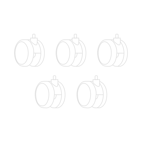 PU Padded 5x Wheel Casters