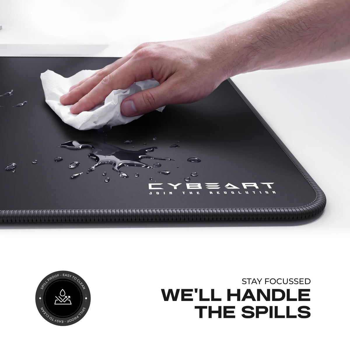 Spill-Proof Surface: A coated surface that wipes clean.
