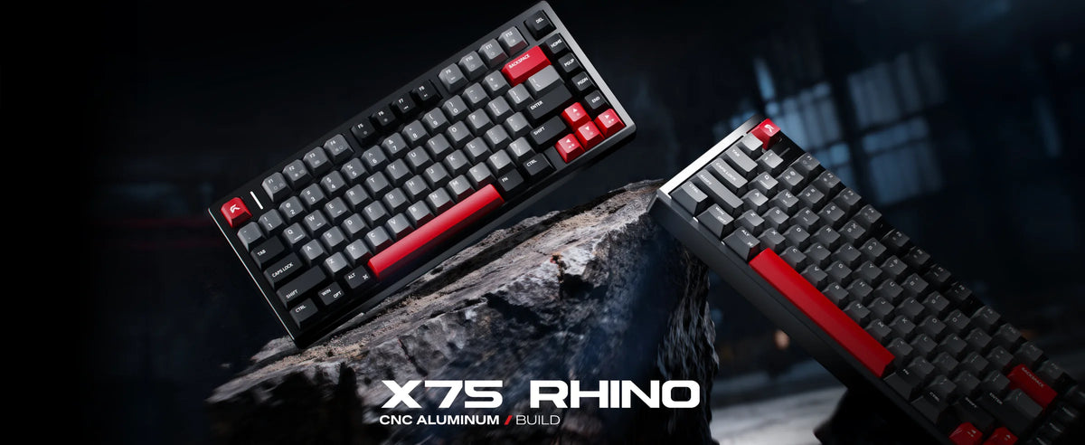 X75 Rhino gaming keyboard: CNC Aluminum Build