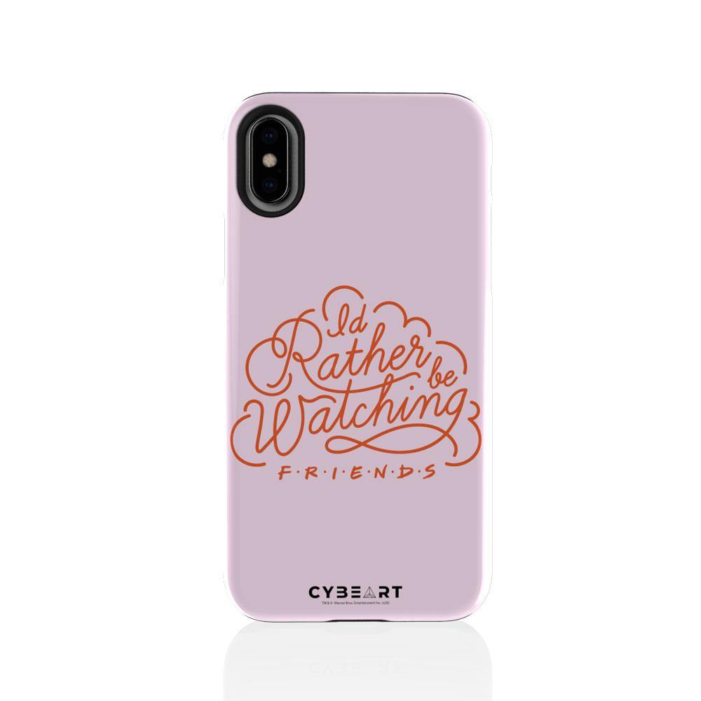 I'd Rather be Watching Friends - Red Text - Cybeart